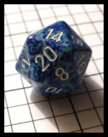 Dice : Dice - 20D - Blue on Blue Speckle Darker - Ebay Oct 2010